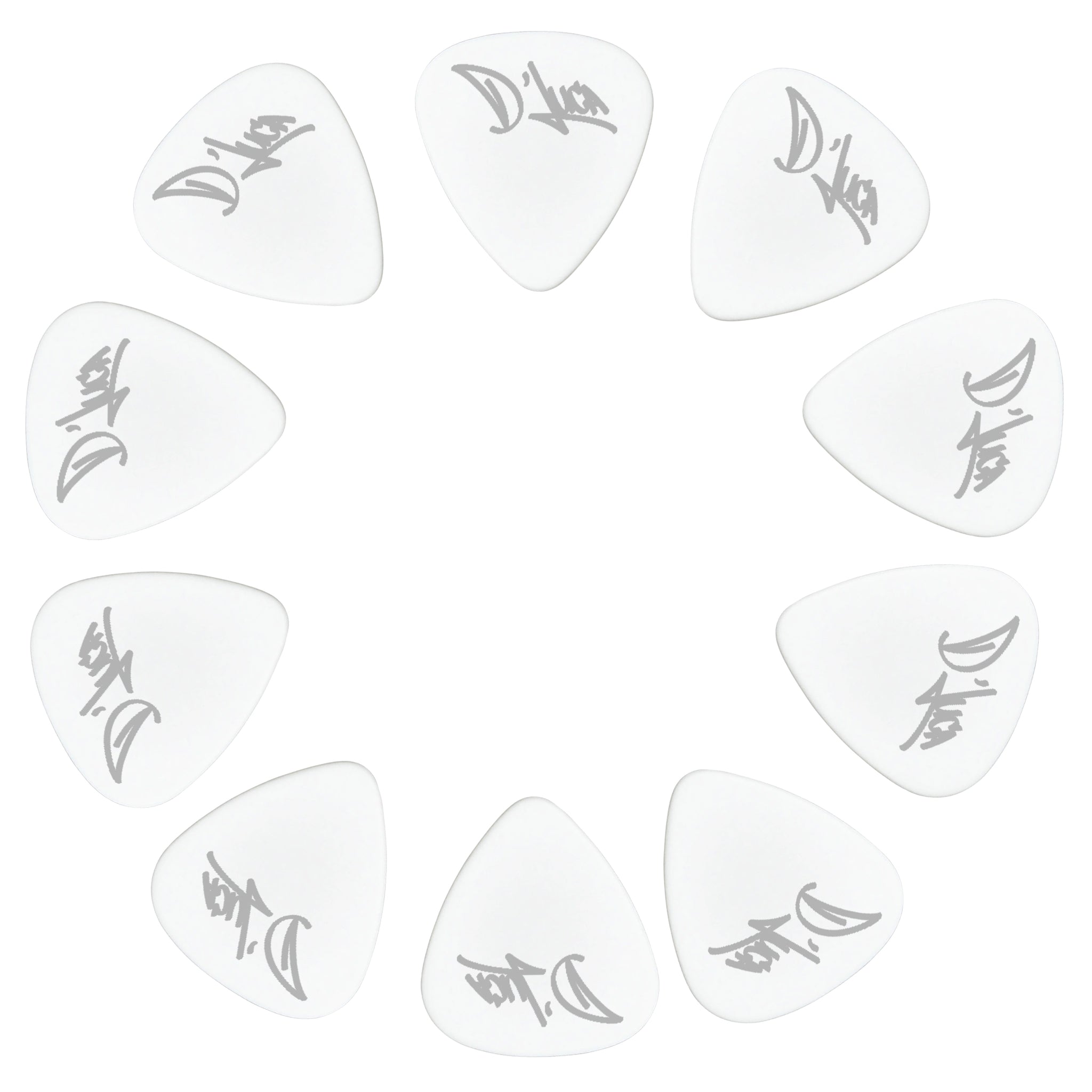 D'Luca Celluloid Standard Guitar Picks White 1.0mm Heavy 10 Pack