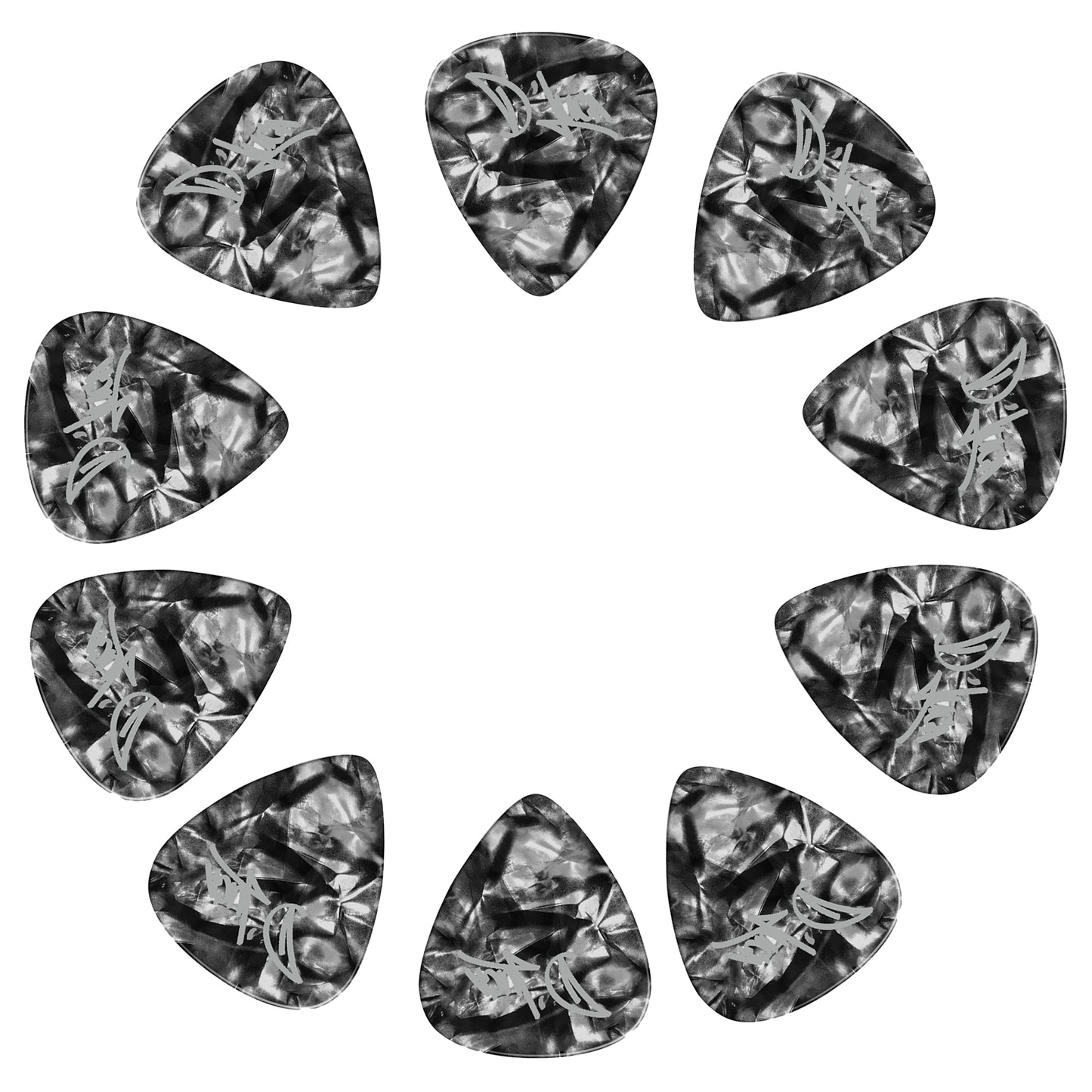 D'Luca Celluloid Standard Guitar Picks Black Pearl 0.50 mm Light 10 Pack