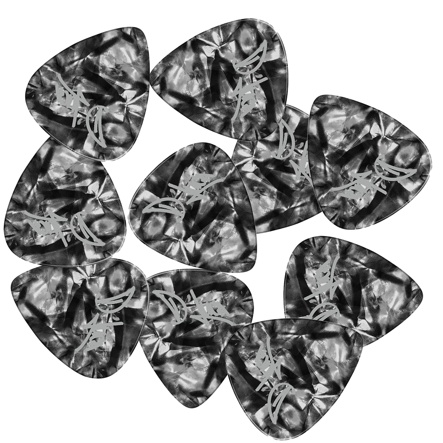 D'Luca Celluloid Standard Guitar Picks Black Pearl 0.50 mm Light 10 Pack