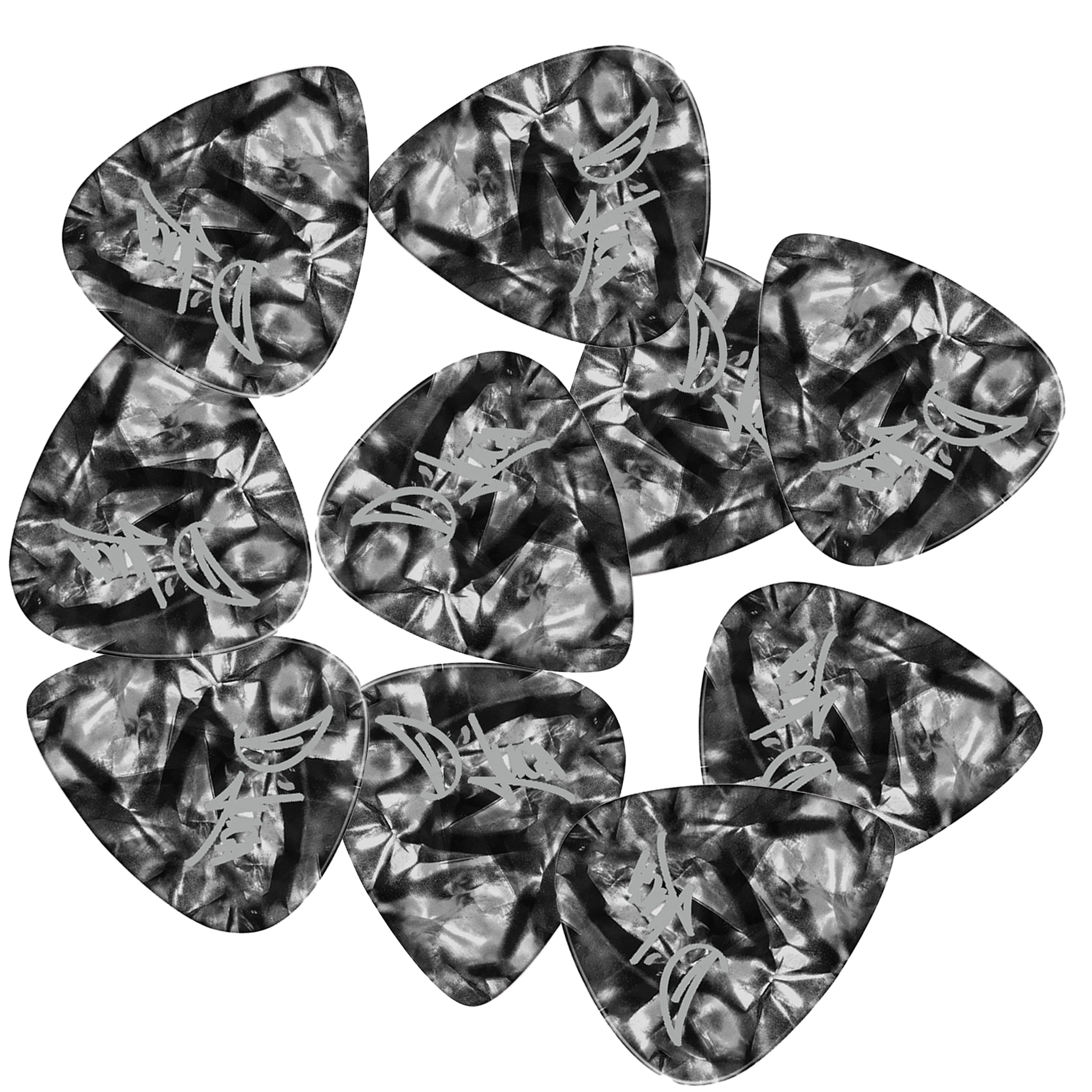 D'Luca Celluloid Standard Guitar Picks Black Pearl 0.50 mm Light 10 Pack