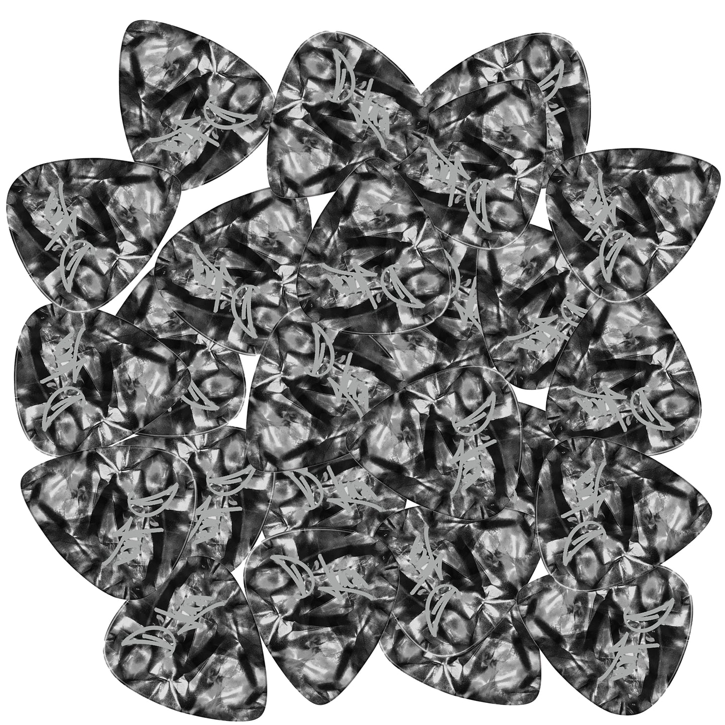 D'Luca Celluloid Standard Guitar Picks Black Pearl 1.0mm Heavy 25 Pack