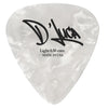 D'Luca Celluloid Standard Guitar Picks White Pearl 0.50 mm Light 10 Pack