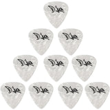 D'Luca Celluloid Standard Guitar Picks White Pearl 0.70mm Medium 10 Pack