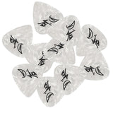 D'Luca Celluloid Standard Guitar Picks White Pearl 1.0mm Heavy 10 Pack