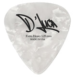 D'Luca Celluloid Standard Guitar Picks White Pearl 1.25mm Extra Heavy 25 Pack