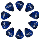 D'Luca Celluloid Standard Guitar Picks Blue Pearl 0.70mm Medium 10 Pack