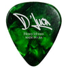 D'Luca Celluloid Standard Guitar Picks Green Pearl 1.0mm Heavy 10 Pack