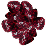 D'Luca Celluloid Standard Guitar Picks Red Pearl 0.50 mm Light 10 Pack