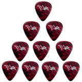 D'Luca Celluloid Standard Guitar Picks Red Pearl 0.70mm Medium 10 Pack