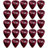 D'Luca Celluloid Standard Guitar Picks Red Pearl 1.25mm Extra Heavy 25 Pack