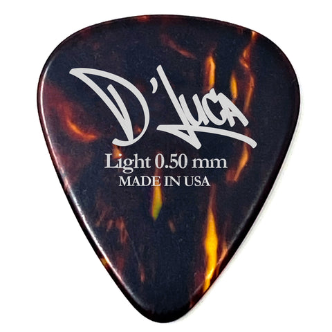 D'Luca Celluloid Standard Guitar Picks Shell 0.50 mm Light 10 Pack