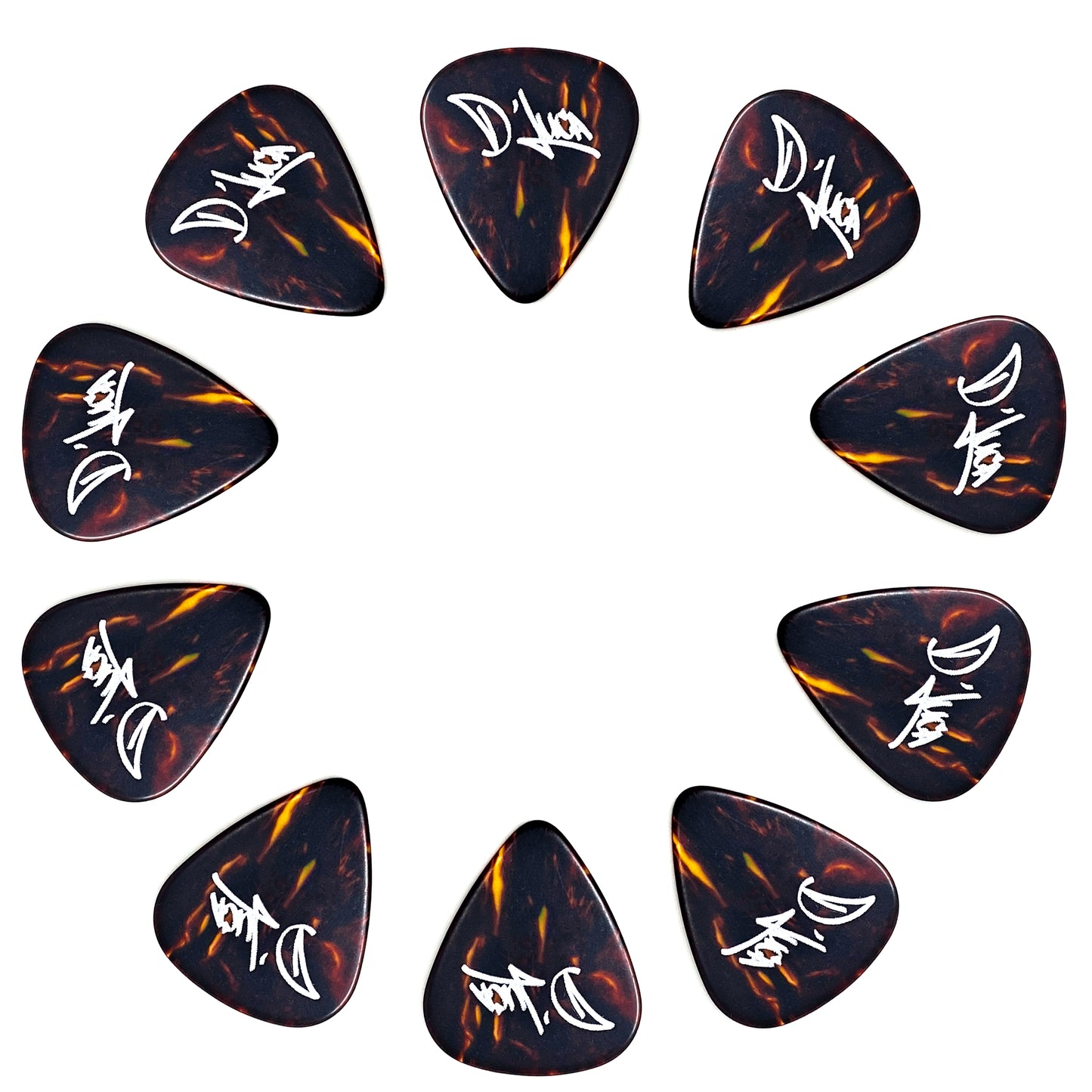 D'Luca Celluloid Standard Guitar Picks Shell 0.50 mm Light 10 Pack