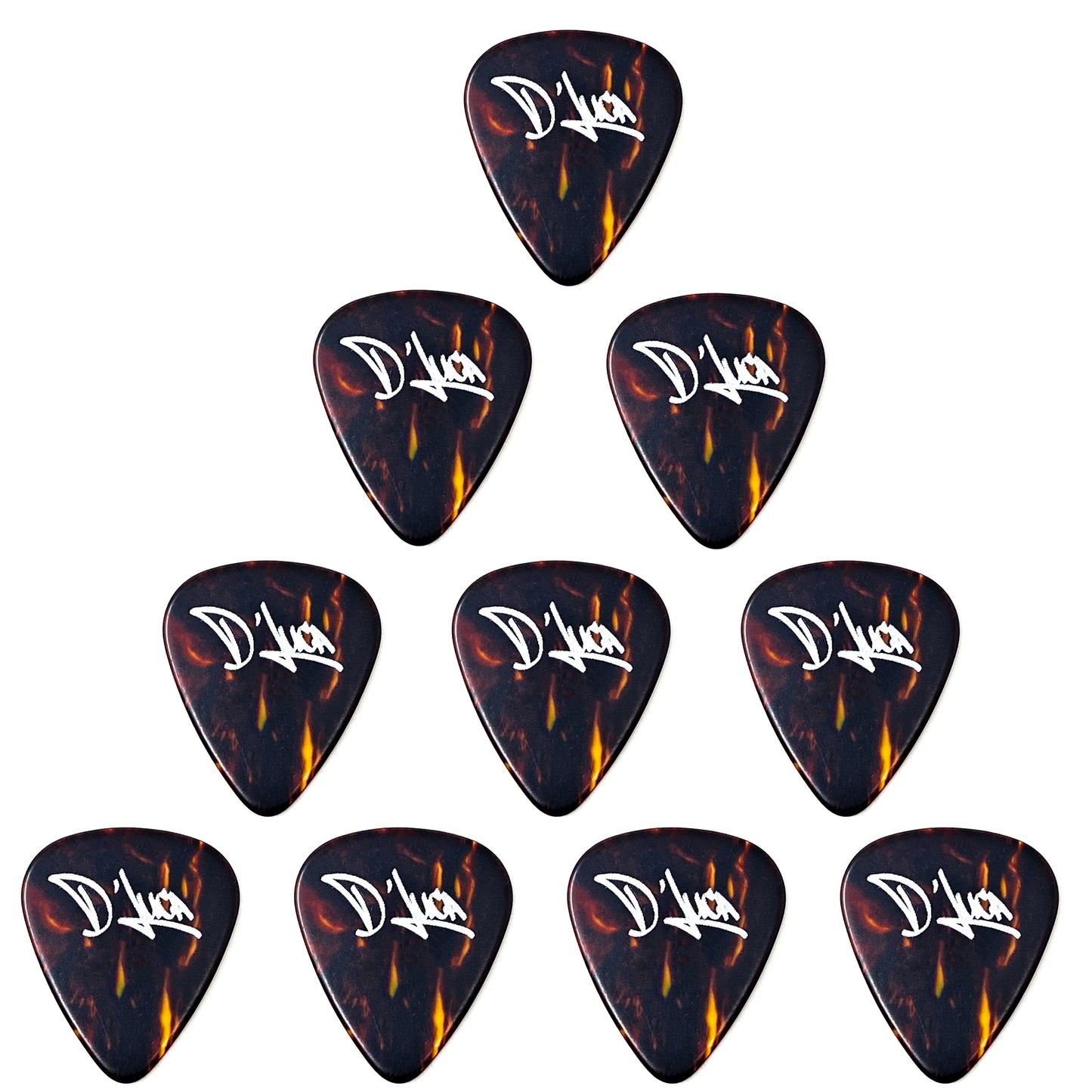 D'Luca Celluloid Standard Guitar Picks Shell 0.50 mm Light 10 Pack