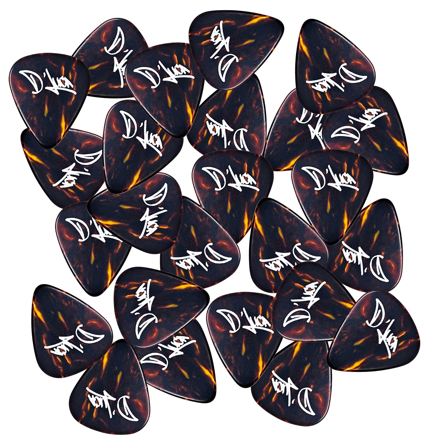 D'Luca Celluloid Standard Guitar Picks Shell 0.50 mm Light 25 Pack