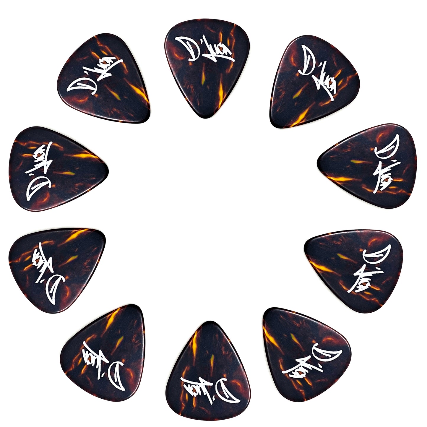 D'Luca Celluloid Standard Guitar Picks Shell 1.0mm Heavy 10 Pack