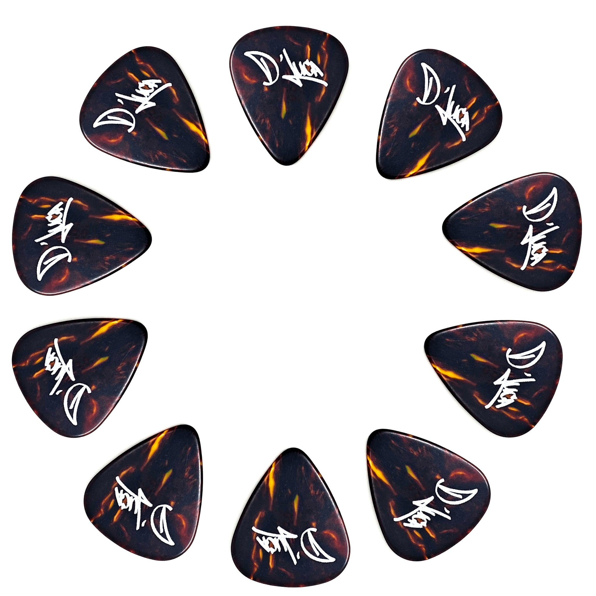 D'Luca Celluloid Standard Guitar Picks Shell 1.0mm Heavy 10 Pack