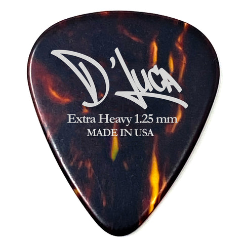 D'Luca Celluloid Standard Guitar Picks Shell 1.25mm Extra Heavy 10 Pack