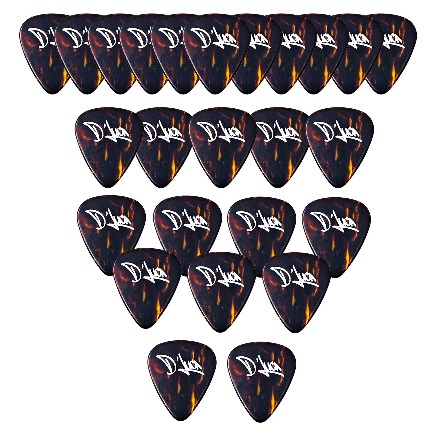 D'Luca Celluloid Standard Guitar Picks Shell 1.25mm Extra Heavy 25 Pack