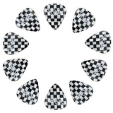 D'Luca Celluloid Standard Guitar Picks Checkerboard 0.50 mm Light 10 Pack