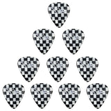 D'Luca Celluloid Standard Guitar Picks Checkerboard 0.50 mm Light 10 Pack