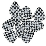D'Luca Celluloid Standard Guitar Picks Checkerboard 0.50 mm Light 10 Pack
