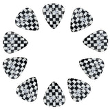 D'Luca Celluloid Standard Guitar Picks Checkerboard 1.0mm Heavy 10 Pack
