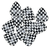 D'Luca Celluloid Standard Guitar Picks Checkerboard 1.25mm Extra Heavy 10 Pack