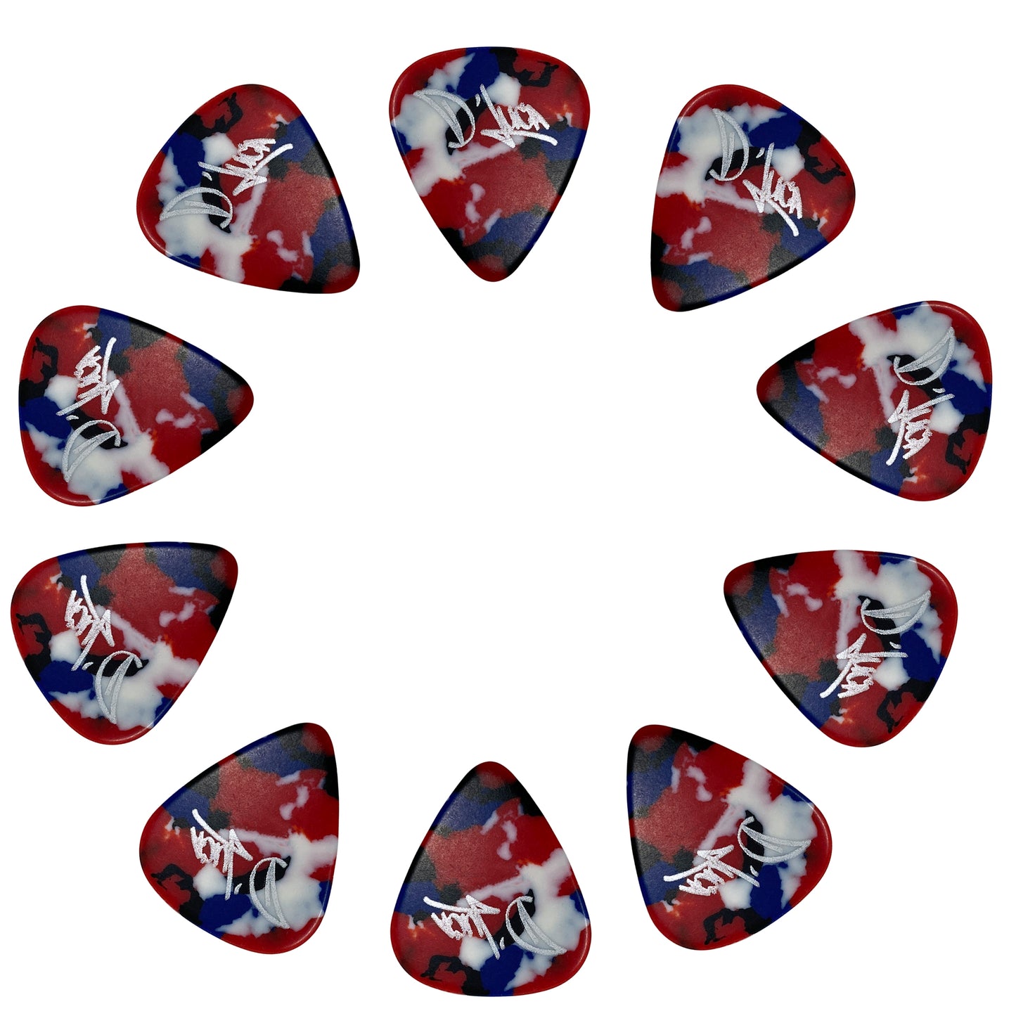 D'Luca Celluloid Standard Guitar Picks Multi-Color 0.50 mm Light 10 Pack