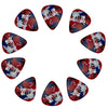 D'Luca Celluloid Standard Guitar Picks Multi-Color 0.70mm Medium 10 Pack