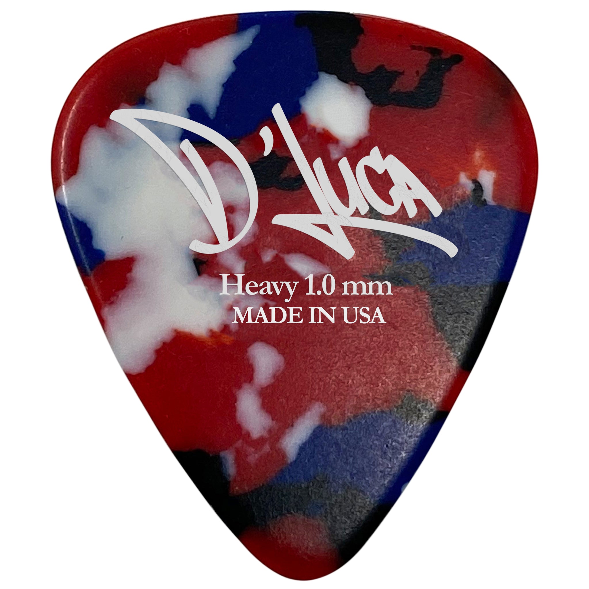 D'Luca Celluloid Standard Guitar Picks Multi-Color 1.0mm Heavy 10 Pack