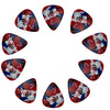 D'Luca Celluloid Standard Guitar Picks Multi-Color 1.25mm Extra Heavy 10 Pack