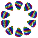 D'Luca Celluloid Standard Guitar Picks Rainbow 0.50 mm Light 10 Pack