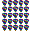 D'Luca Celluloid Standard Guitar Picks Rainbow 0.50 mm Light 25 Pack