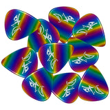D'Luca Celluloid Standard Guitar Picks Rainbow 1.25mm Extra Heavy 10 Pack