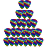 D'Luca Celluloid Standard Guitar Picks Rainbow 1.25mm Extra Heavy 25 Pack