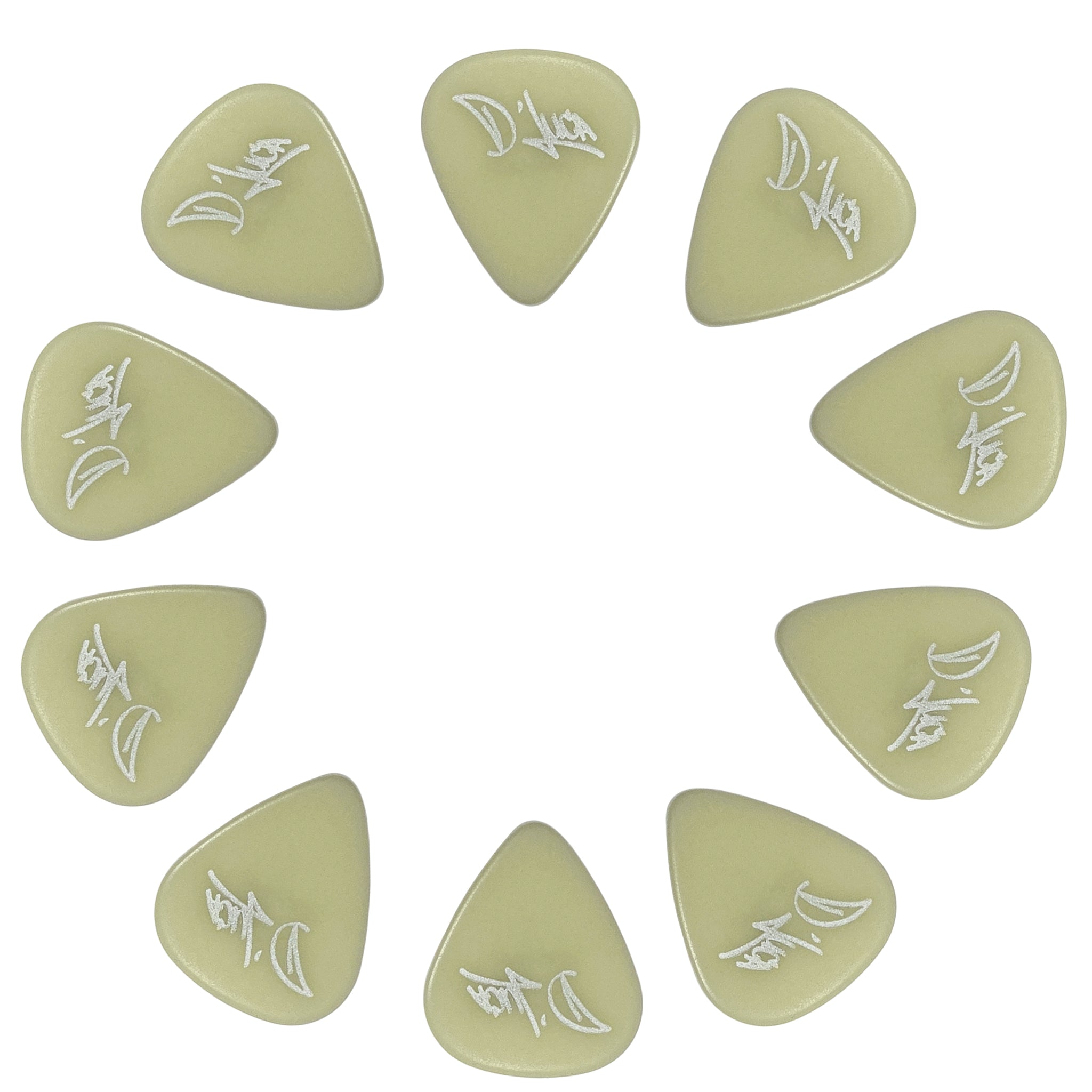 D'Luca Celluloid Standard Guitar Picks Cellu-Glo 0.50 mm Light 10 Pack