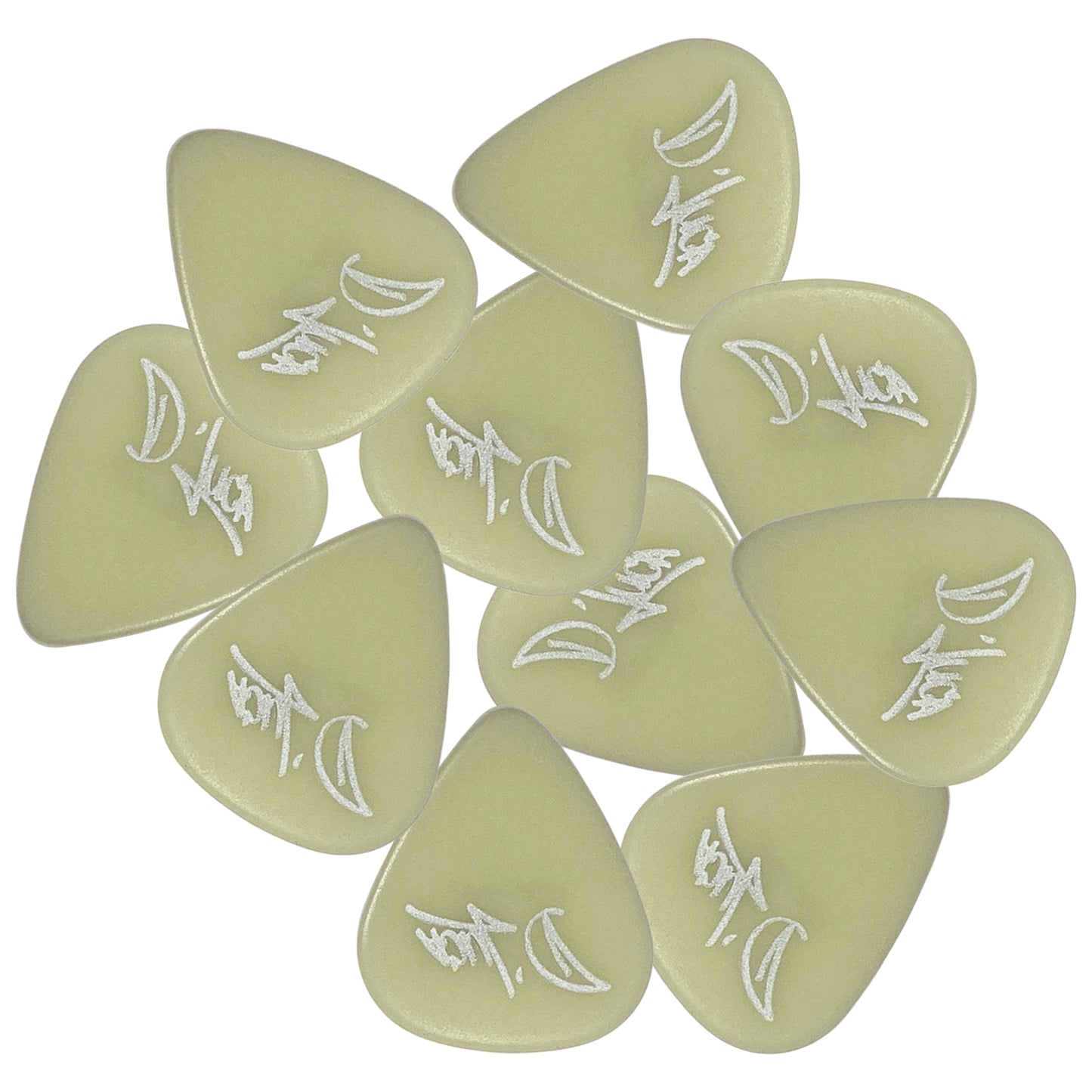 D'Luca Celluloid Standard Guitar Picks Cellu-Glo 0.50 mm Light 10 Pack
