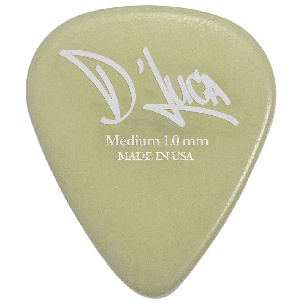 D'Luca Celluloid Standard Guitar Picks Cellu-Glo 0.70mm Medium 10 Pack