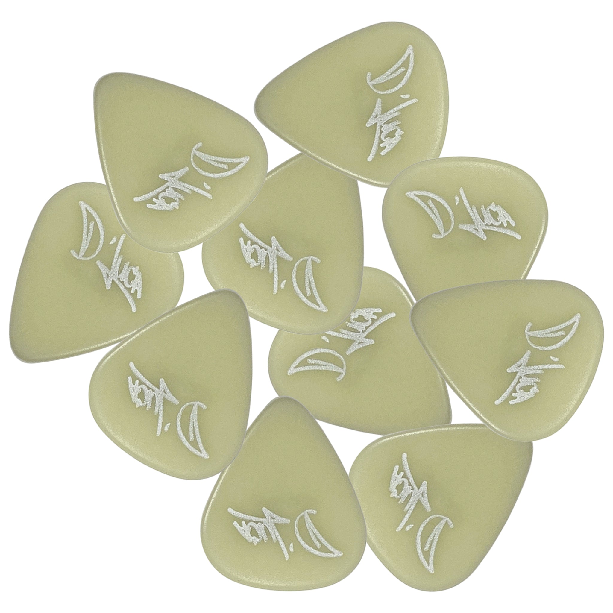 D'Luca Celluloid Standard Guitar Picks Cellu-Glo 1.25mm Extra Heavy 10 Pack