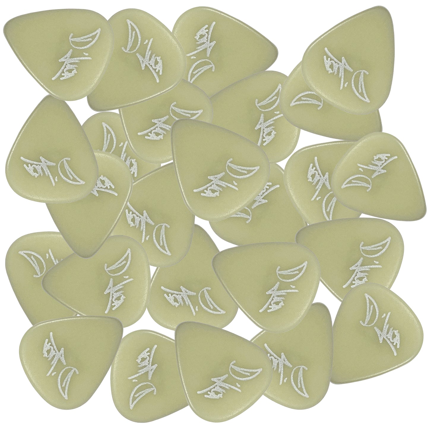D'Luca Celluloid Standard Guitar Picks Cellu-Glo 1.25mm Extra Heavy 25 Pack