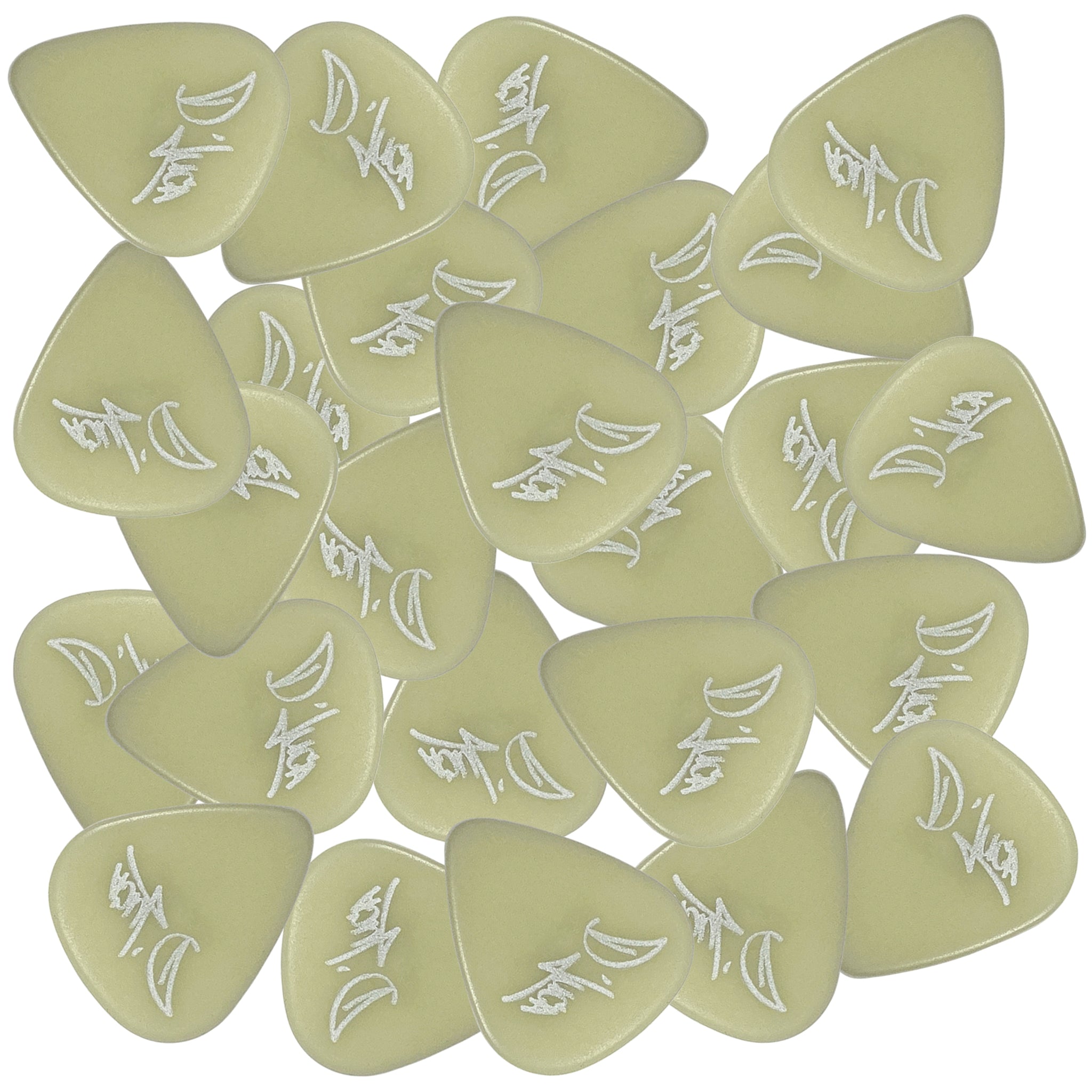 D'Luca Celluloid Standard Guitar Picks Cellu-Glo 1.25mm Extra Heavy 25 Pack
