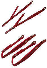 D'Luca Pro Slim Series Genuine Leather Accordion Straps Red