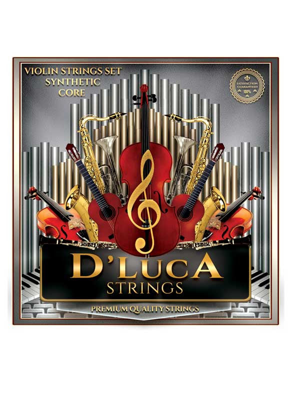 D'Luca Synthetic Core (Perlon Core) with Ball End Violin Strings Set 3/4