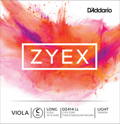 D'Addario Zyex Viola Single C String, Long Scale, Light Tension