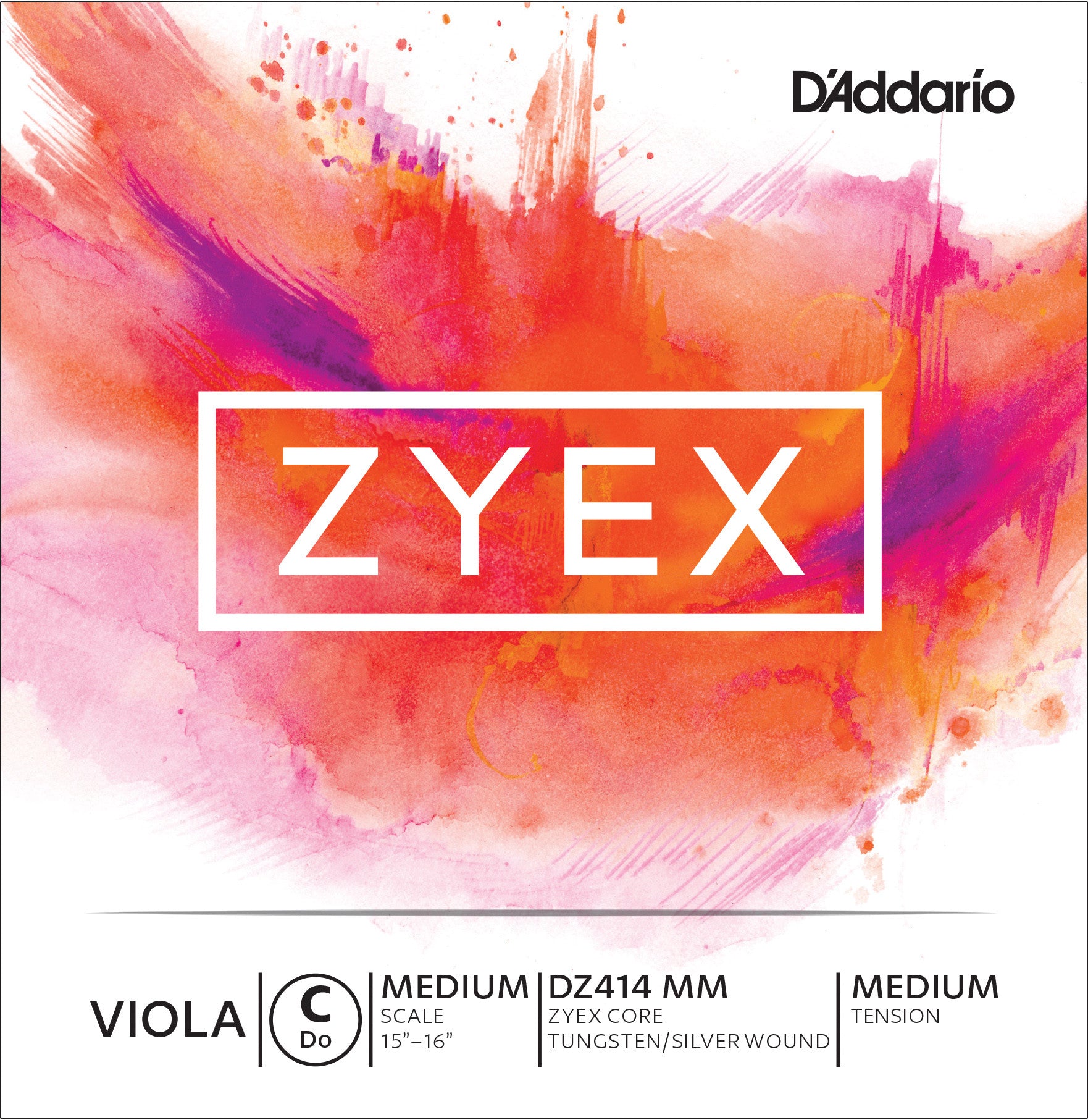 D'Addario Zyex Viola Single C String, Medium Scale, Medium Tension