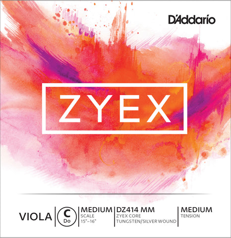 D'Addario Zyex Viola Single C String, Medium Scale, Medium Tension