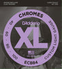 D'Addario ECB84 Chromes Bass Guitar Strings, Custom Light, 40-100, Long Scale