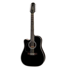 Takamine EF381DX LH Deluxe 12 String Cutaway Left-Handed Guitar w Case Black