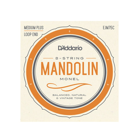 D'Addario EJM75C Mandolin Strings Set, Monel, Medium Plus, 11-41