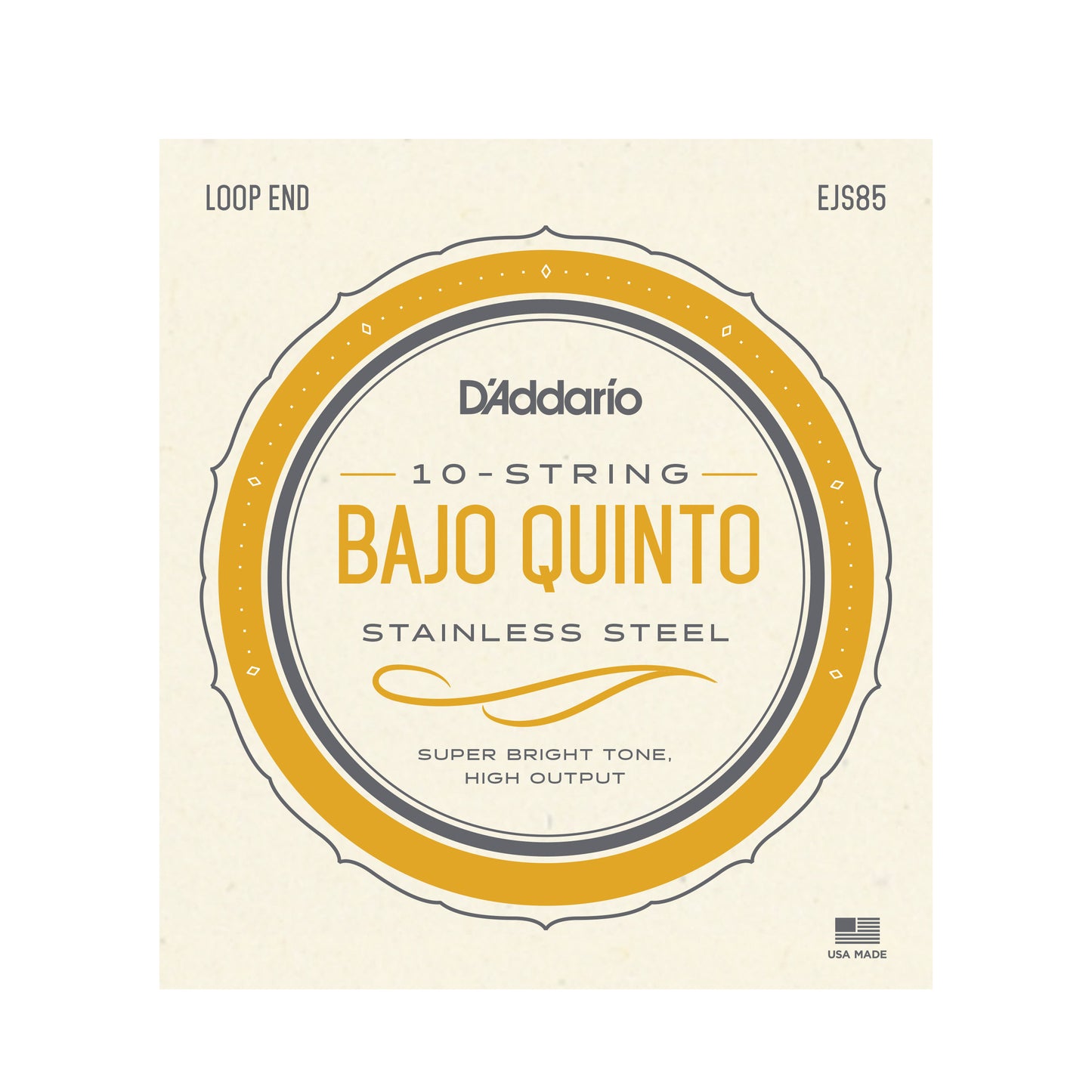 D'Addario EJS85 Bajo Quinto Stainless Steel Strings